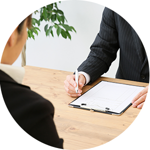 担当者とカウンセリング~お仕事探し~