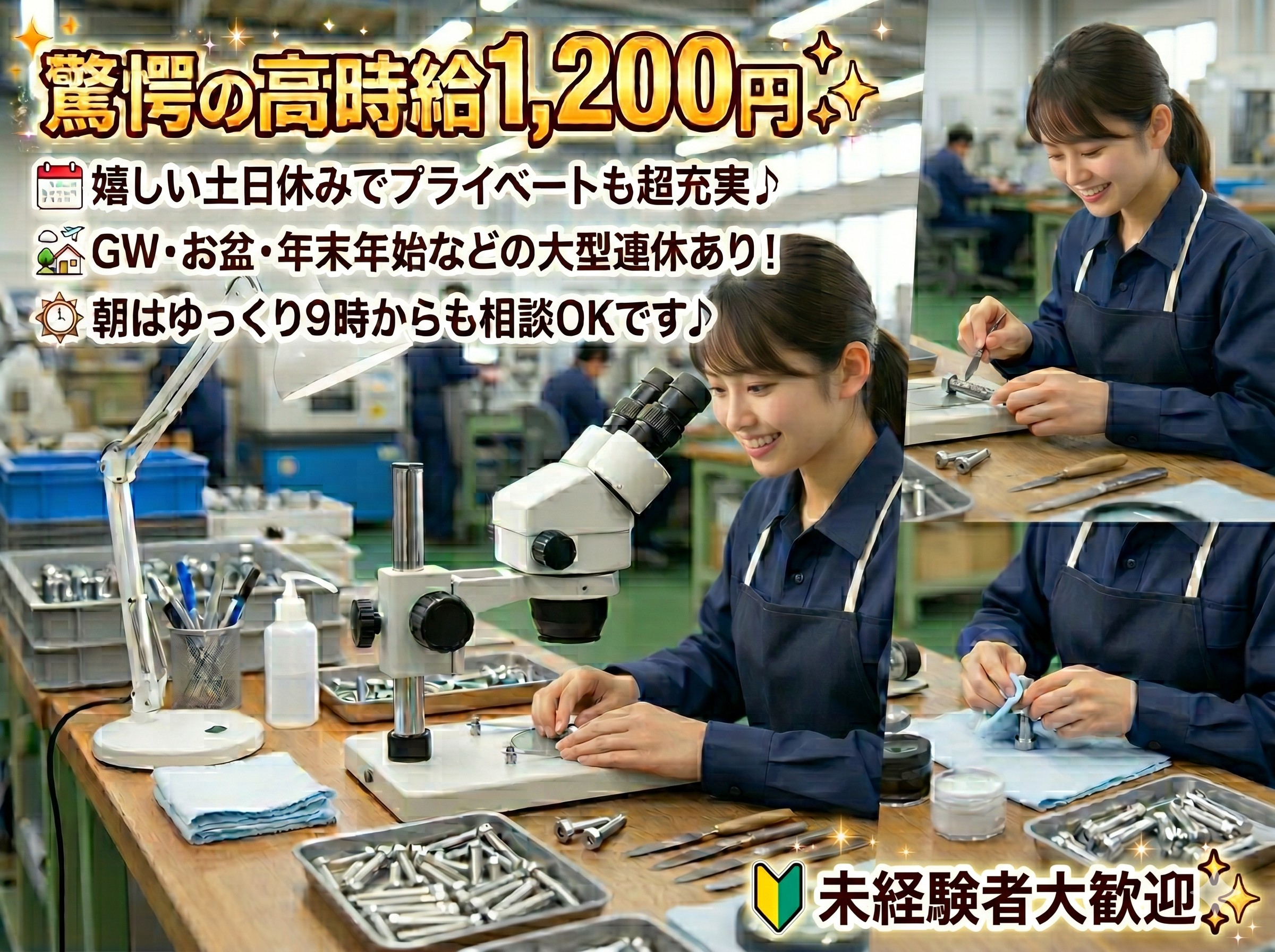 【霧島市】＼20～40代活躍中／部品の検査やバリ取り作業◇霧島市...